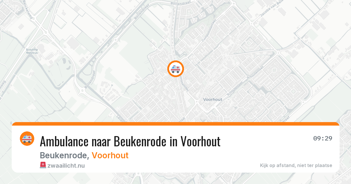 Ambulance naar Beukenrode in Voorhout — 17 mrt 2026