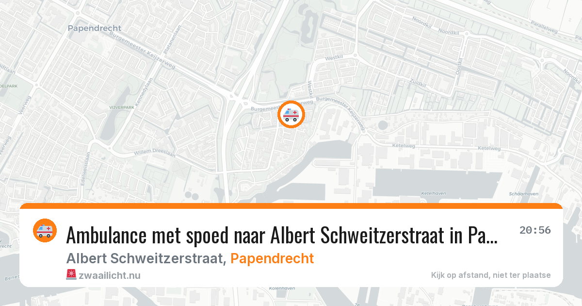Ambulance met spoed naar Albert Schweitzerstraat in Papendrecht — 17 jan 2026