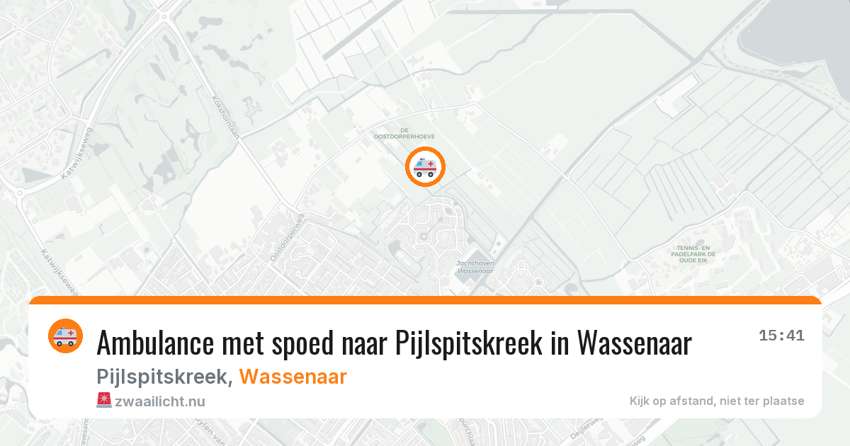 Ambulance met spoed naar Pijlspitskreek in Wassenaar — 11 jul 2026