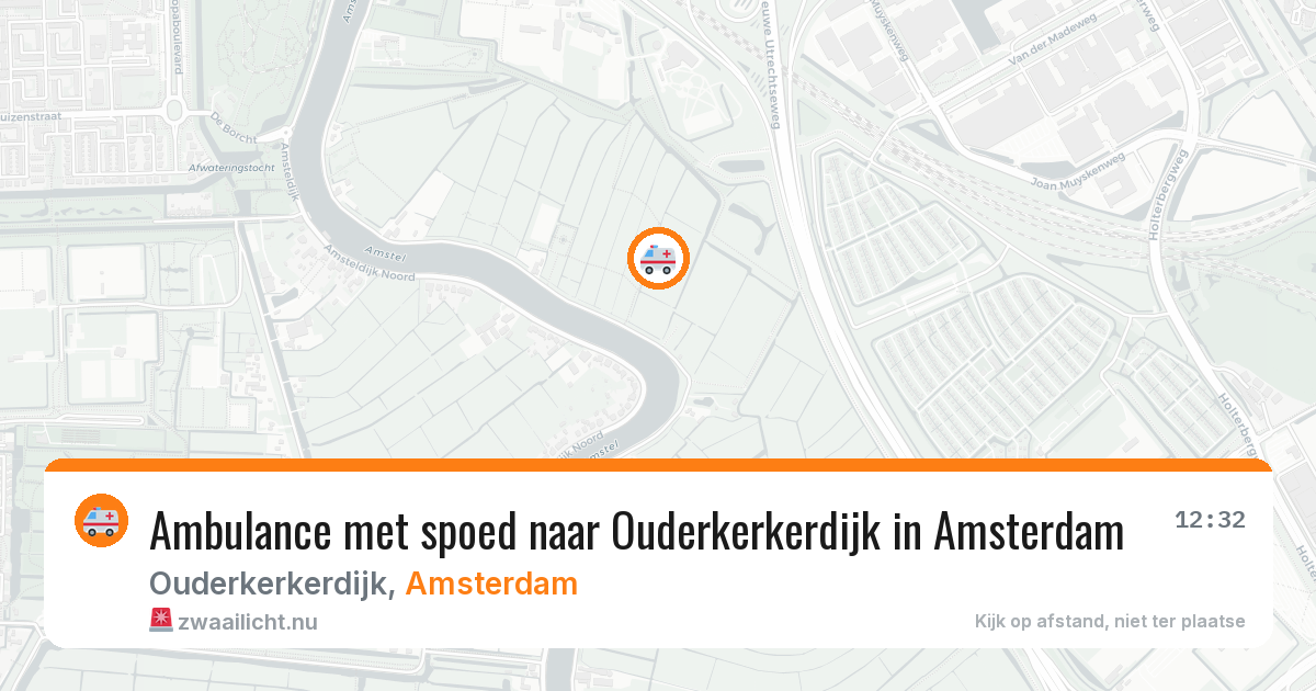 Ambulance met spoed naar Ouderkerkerdijk in Amsterdam — 23 mrt 2026