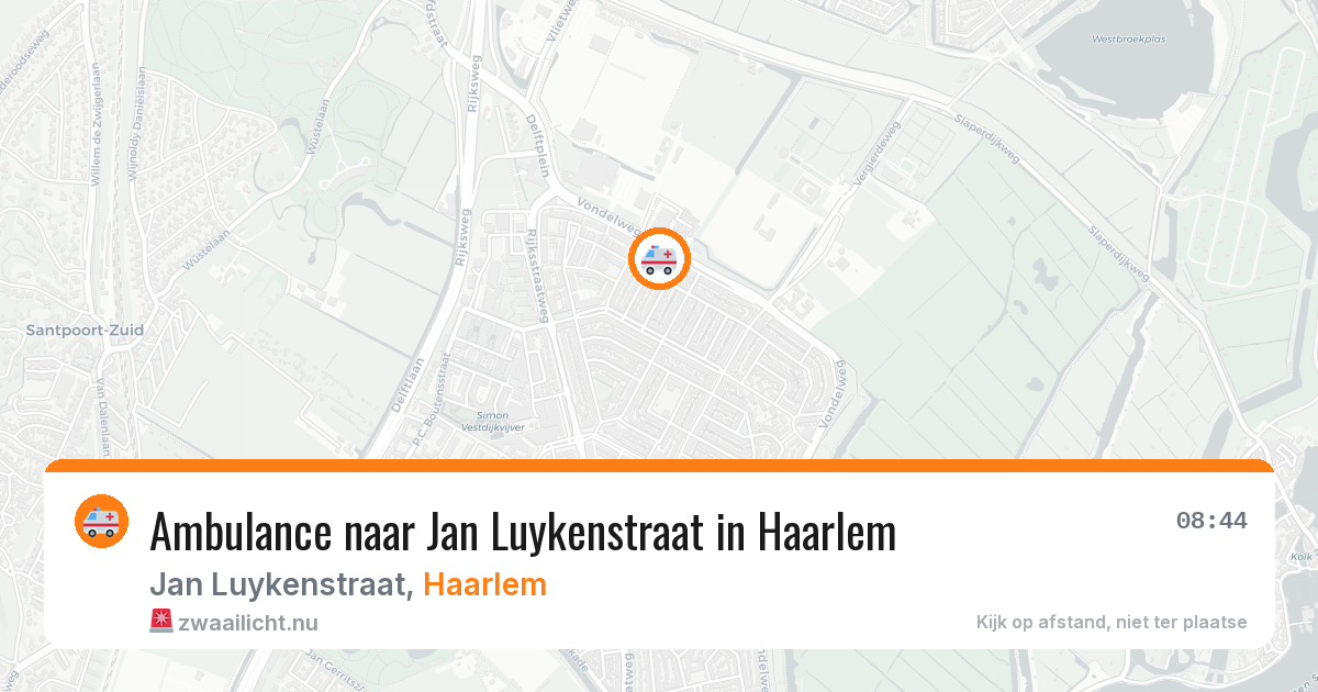 Ambulance naar Jan Luykenstraat in Haarlem — 25 mrt 2026
