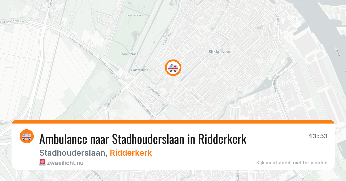 Ambulance naar Stadhouderslaan in Ridderkerk — 29 mei 2026