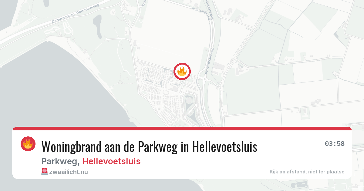Woningbrand aan de Parkweg in Hellevoetsluis — 25 mei 2026
