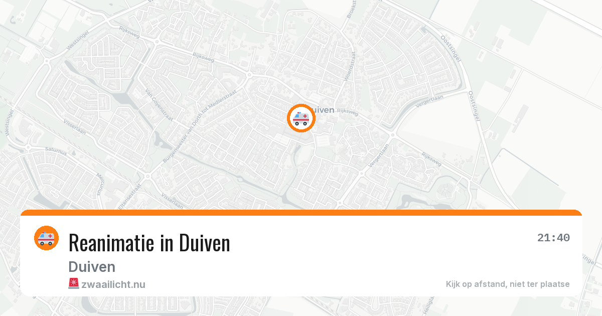 Reanimatie in Duiven — 20 apr 2026