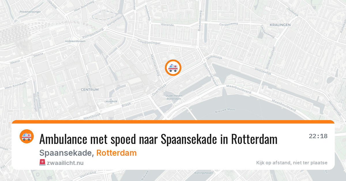 Ambulance met spoed naar Spaansekade in Rotterdam — 25 jul 2026