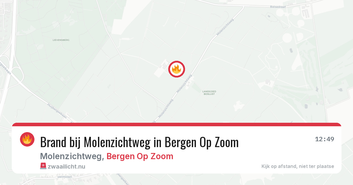 Brand bij Molenzichtweg in Bergen Op Zoom — 12 jul 2026