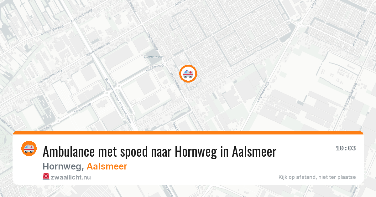 Ambulance met spoed naar Hornweg in Aalsmeer — 23 jul 2026
