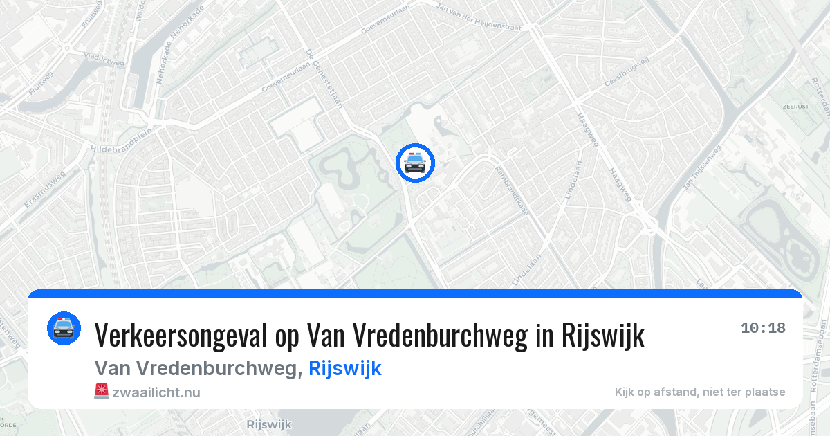 Verkeersongeval op Van Vredenburchweg in Rijswijk — 25 mrt 2026
