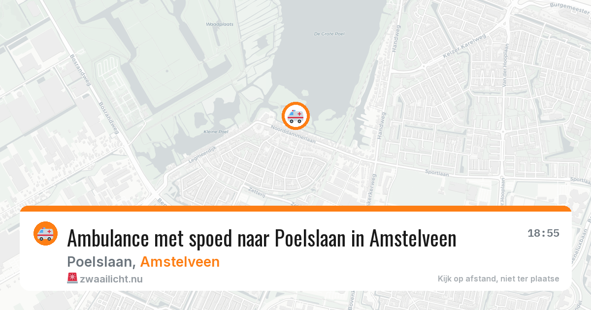 Ambulance met spoed naar Poelslaan in Amstelveen — 14 jul 2026