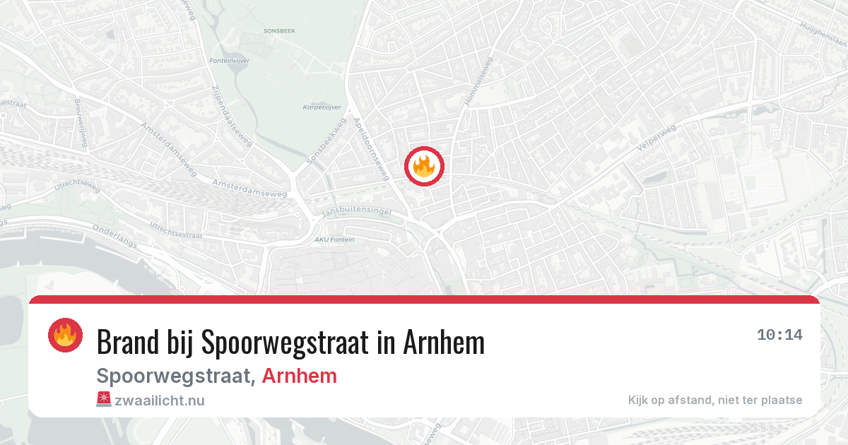 Brand bij Spoorwegstraat in Arnhem — 4 apr 2026