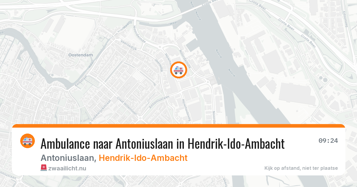 Ambulance naar Antoniuslaan in Hendrik-Ido-Ambacht — 1 jun 2026