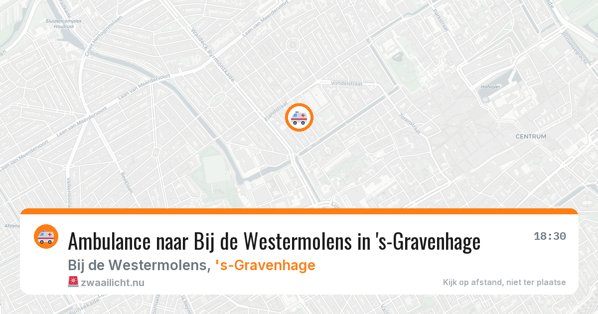 Ambulance naar Bij de Westermolens in 's-Gravenhage — 26 jul 2026