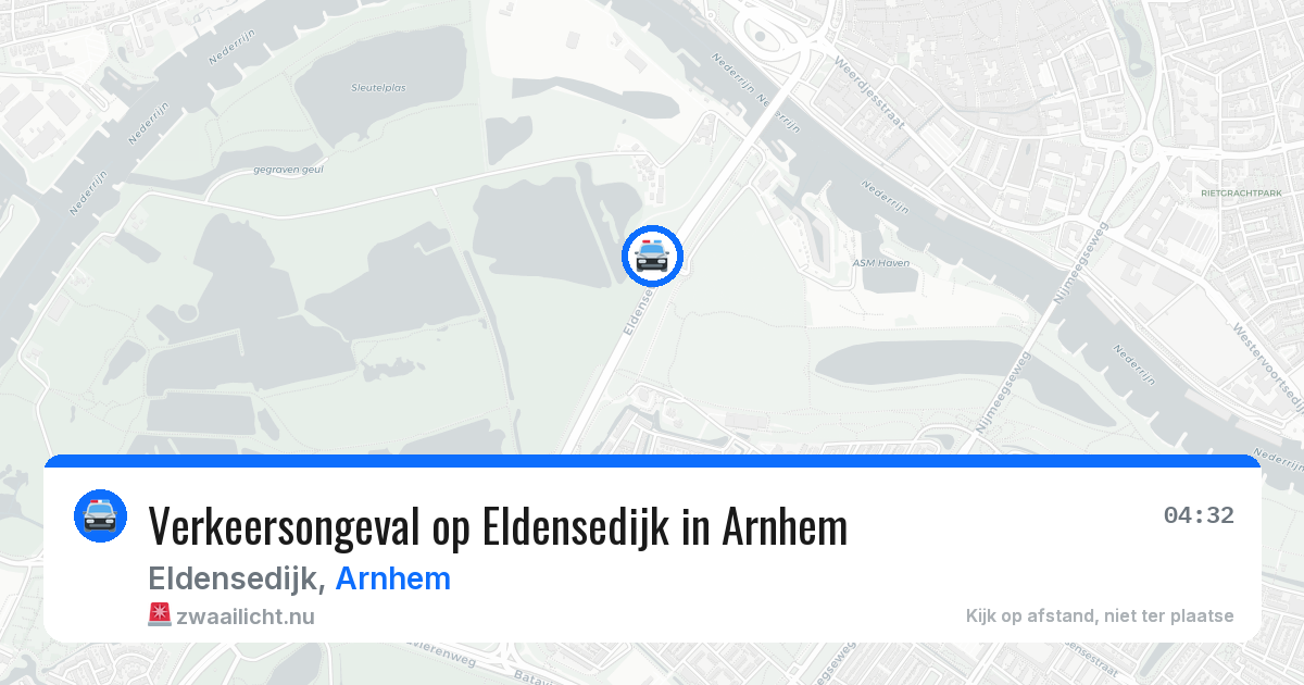 Verkeersongeval op Eldensedijk in Arnhem — 25 jul 2026