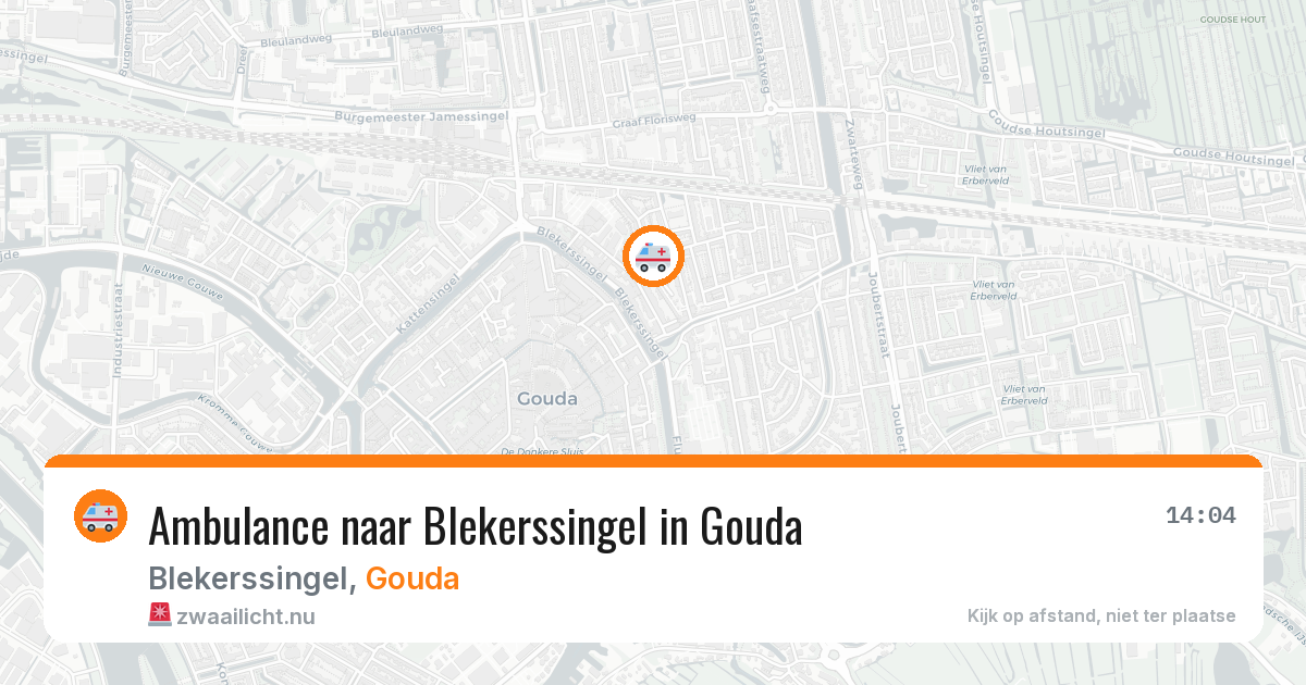 Ambulance naar Blekerssingel in Gouda — 22 jul 2026
