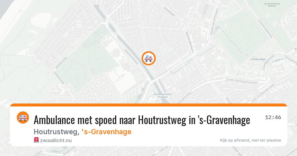 Ambulance met spoed naar Houtrustweg in 's-Gravenhage — 27 apr 2026