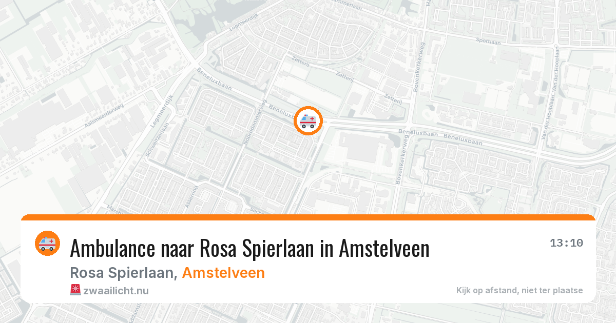 Ambulance naar Rosa Spierlaan in Amstelveen — 14 jul 2026