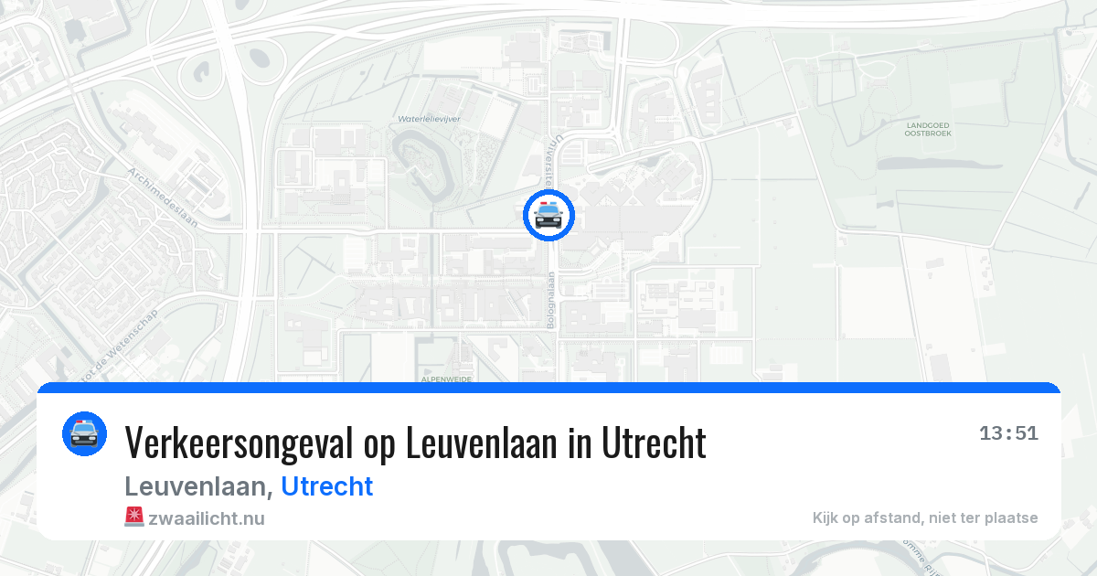 Verkeersongeval op Leuvenlaan in Utrecht — 26 mrt 2026