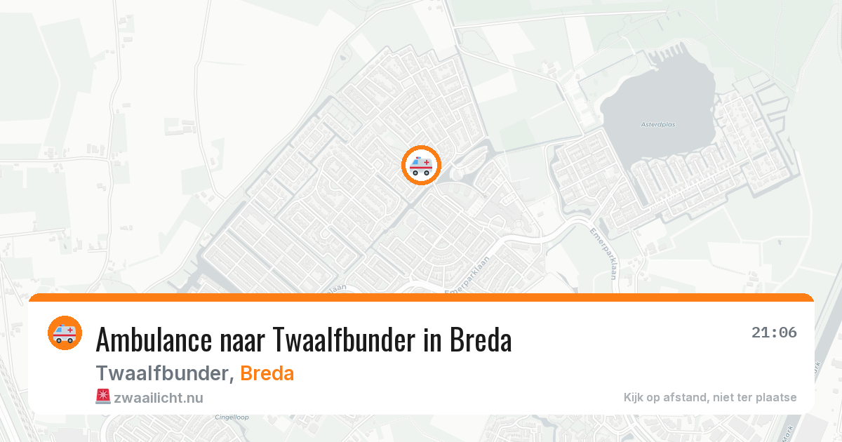Ambulance naar Twaalfbunder in Breda — 18 mrt 2026