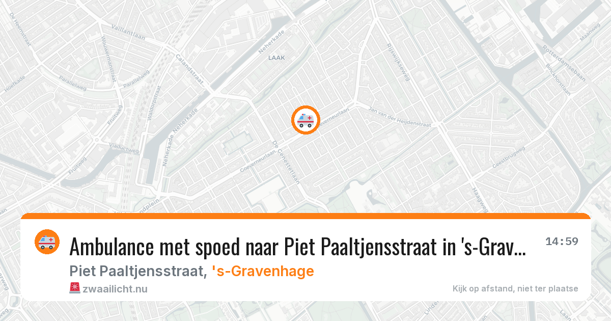 Ambulance met spoed naar Piet Paaltjensstraat in 's-Gravenhage — 24 feb 2026