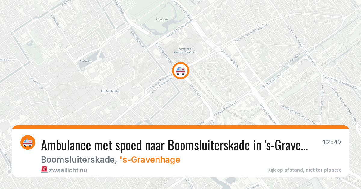 Ambulance met spoed naar Boomsluiterskade in 's-Gravenhage — 23 jan 2026
