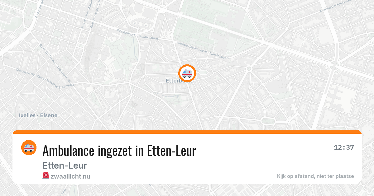 Ambulance ingezet in Etten-Leur — 16 mrt 2026
