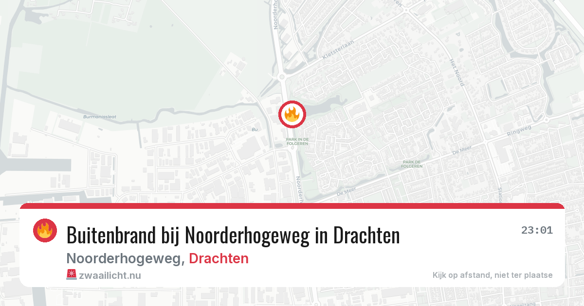 Buitenbrand bij Noorderhogeweg in Drachten — 11 jul 2026