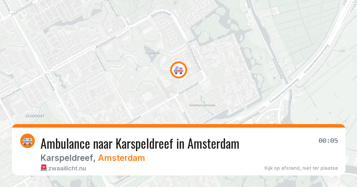 Ambulance naar Karspeldreef in Amsterdam — 22 mrt 2026