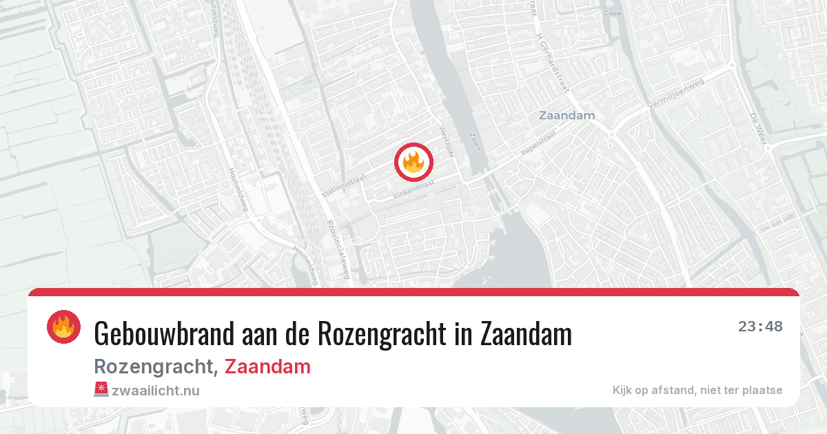 Gebouwbrand aan de Rozengracht in Zaandam — 29 mei 2026