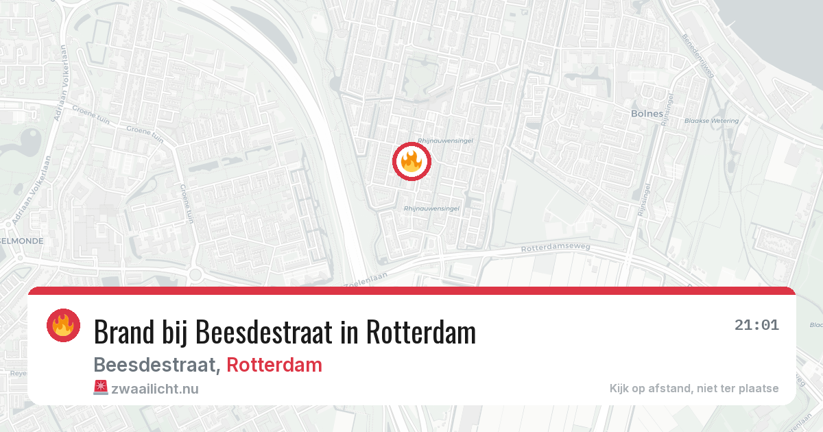 Brand bij Beesdestraat in Rotterdam — 24 mei 2026