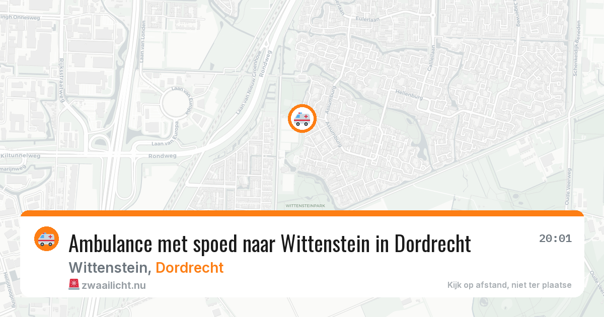 Ambulance met spoed naar Wittenstein in Dordrecht — 6 jun 2026