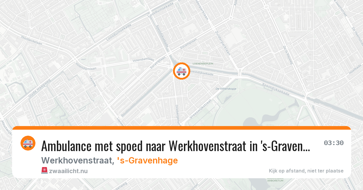 Ambulance met spoed naar Werkhovenstraat in 's-Gravenhage — 13 apr 2026