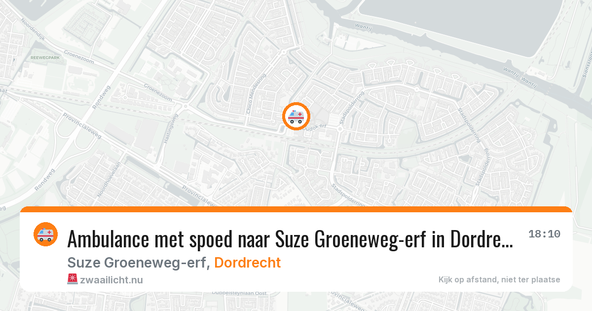 Ambulance met spoed naar Suze Groeneweg-erf in Dordrecht — 7 mei 2026