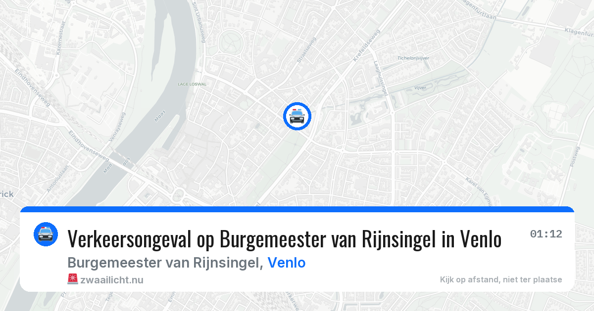 Verkeersongeval op Burgemeester van Rijnsingel in Venlo — 27 jun 2026