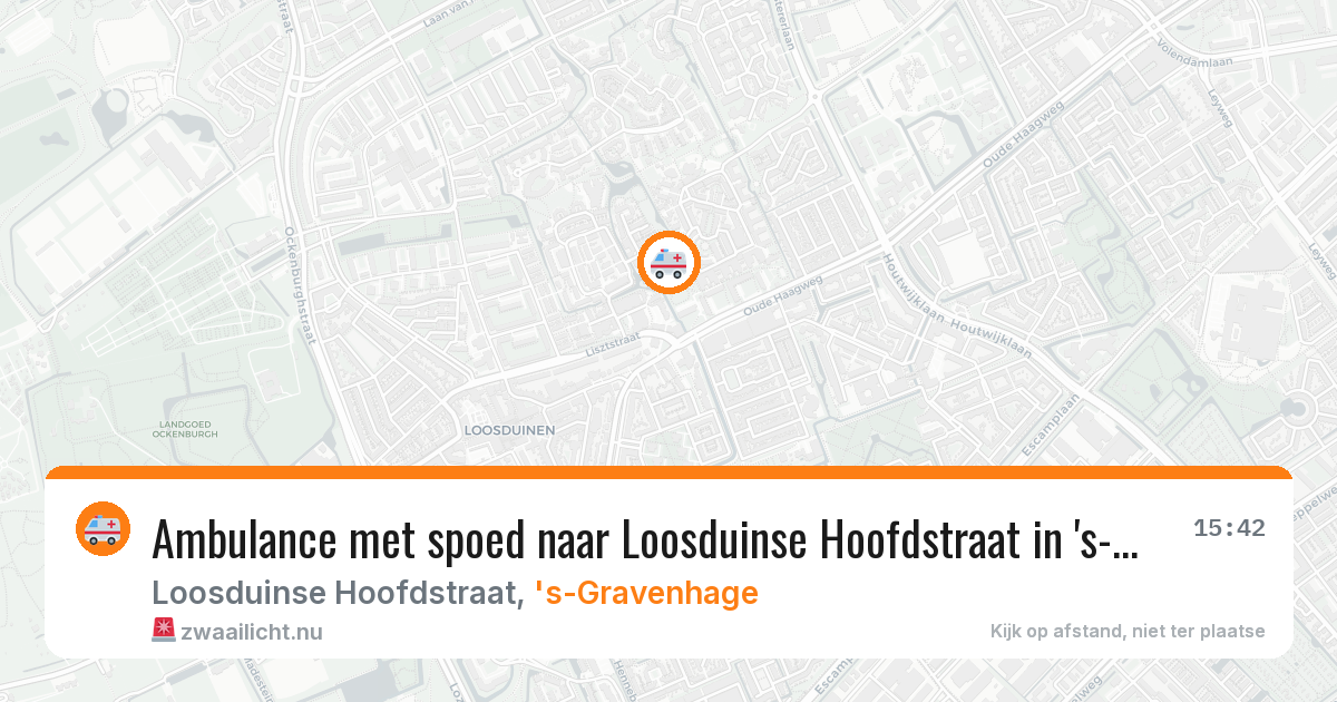 Ambulance met spoed naar Loosduinse Hoofdstraat in 's-Gravenhage — 1 jun 2026