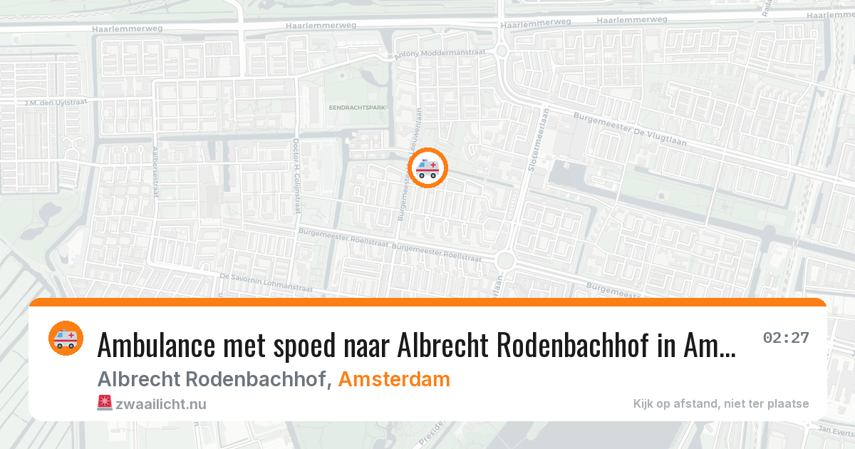Ambulance met spoed naar Albrecht Rodenbachhof in Amsterdam — 24 mei 2026