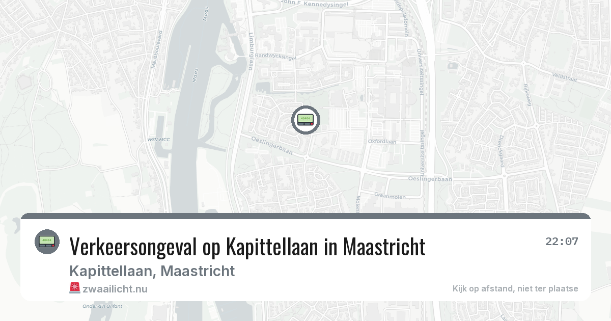 Verkeersongeval op Kapittellaan in Maastricht — 26 jul 2026