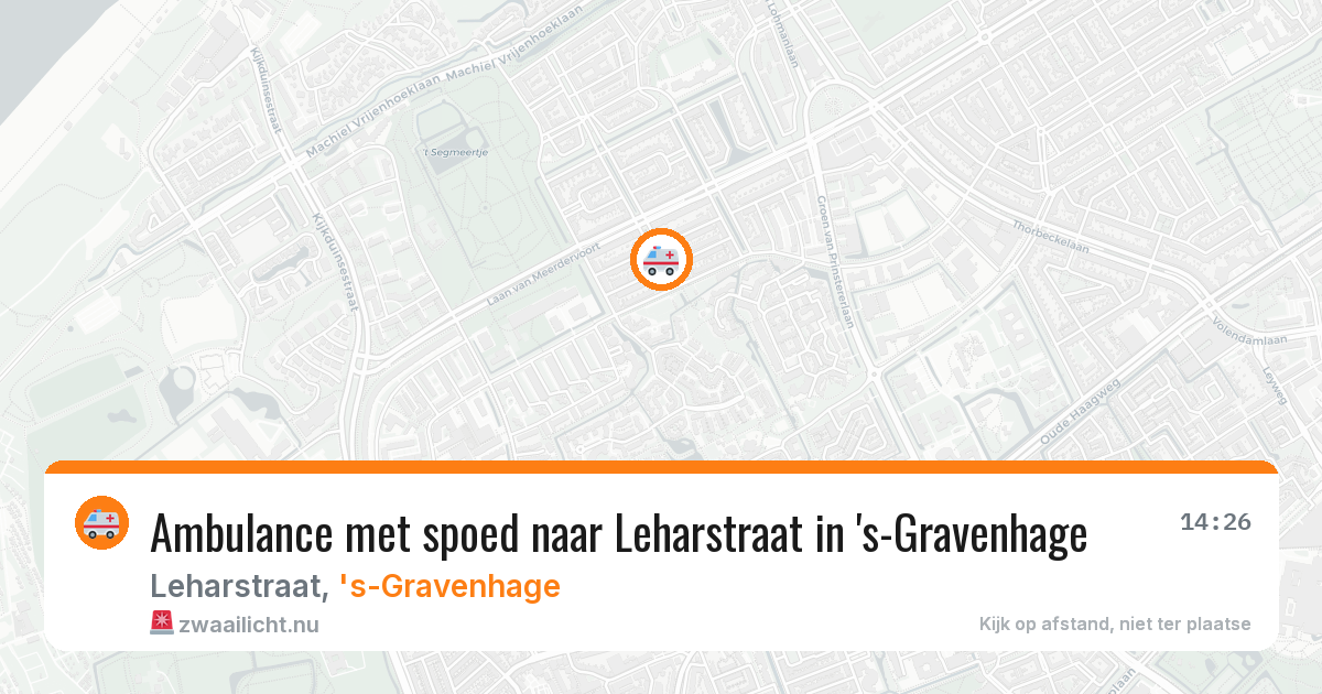 Ambulance met spoed naar Leharstraat in 's-Gravenhage — 19 mei 2026