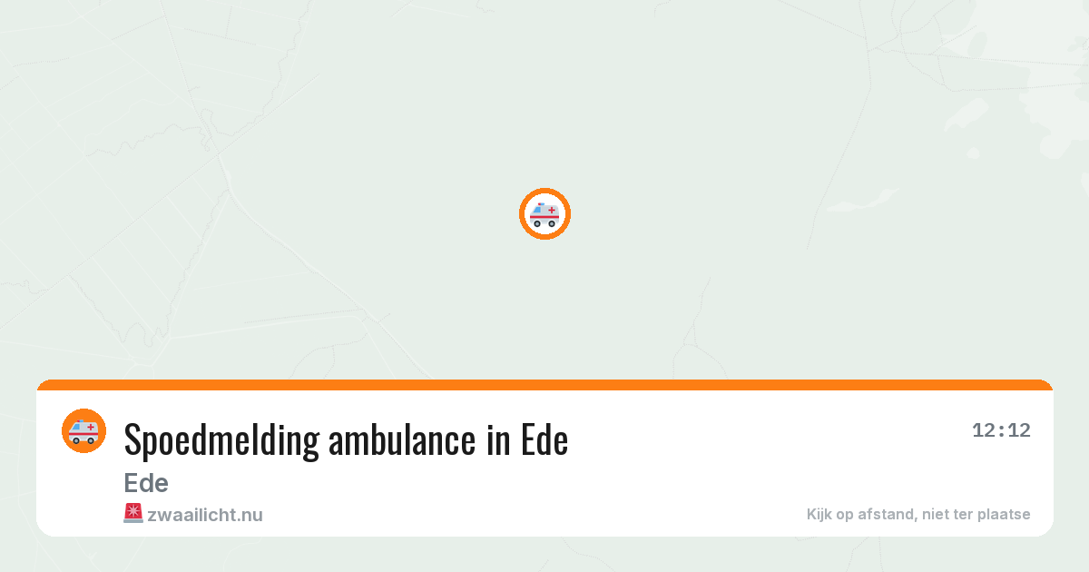 Spoedmelding ambulance in Ede — 13 mrt 2026