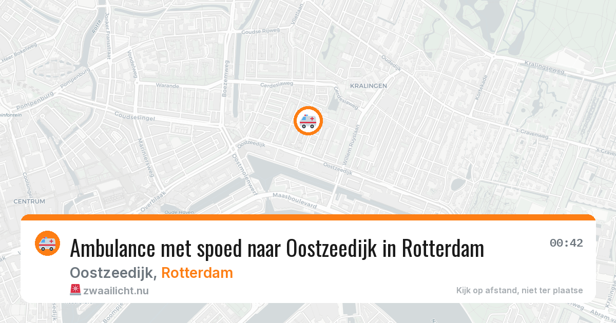 Ambulance met spoed naar Oostzeedijk in Rotterdam — 19 mrt 2026