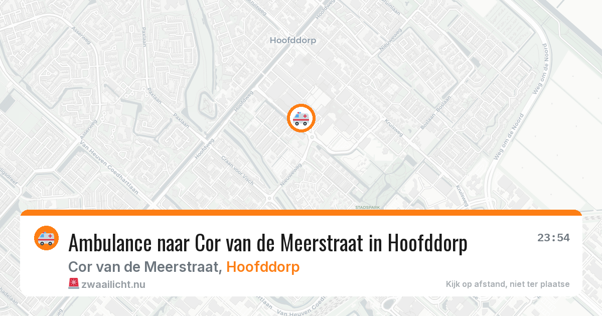 Ambulance naar Cor van de Meerstraat in Hoofddorp — 14 mrt 2026