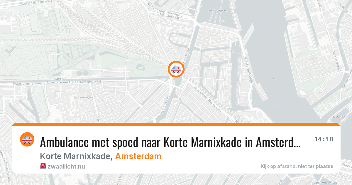 Ambulance met spoed naar Korte Marnixkade in Amsterdam — 17 jul 2026