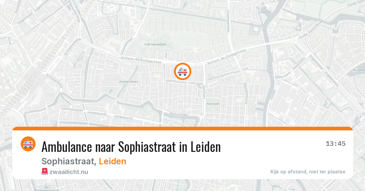 Ambulance naar Sophiastraat in Leiden — 22 jul 2026