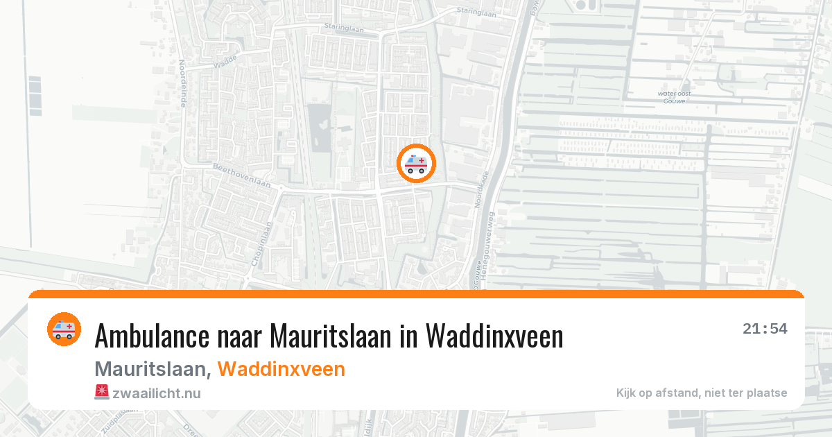 Ambulance naar Mauritslaan in Waddinxveen — 6 mei 2026