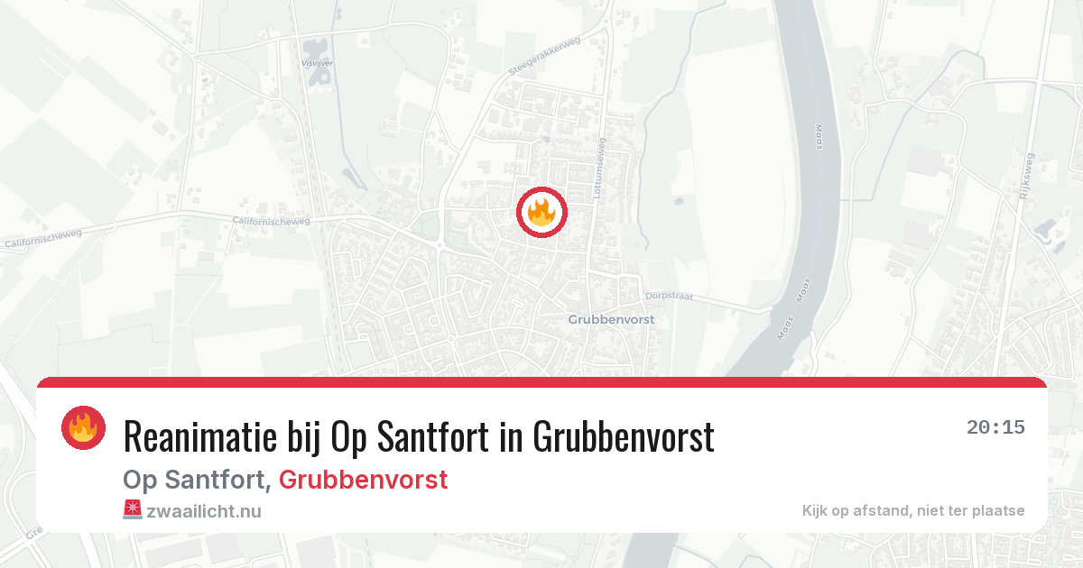 Reanimatie bij Op Santfort in Grubbenvorst — 11 mrt 2026