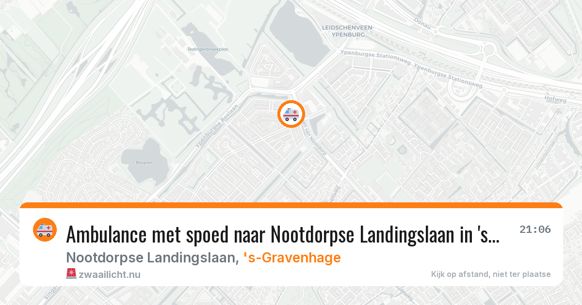 Ambulance met spoed naar Nootdorpse Landingslaan in 's-Gravenhage — 19 jul 2026
