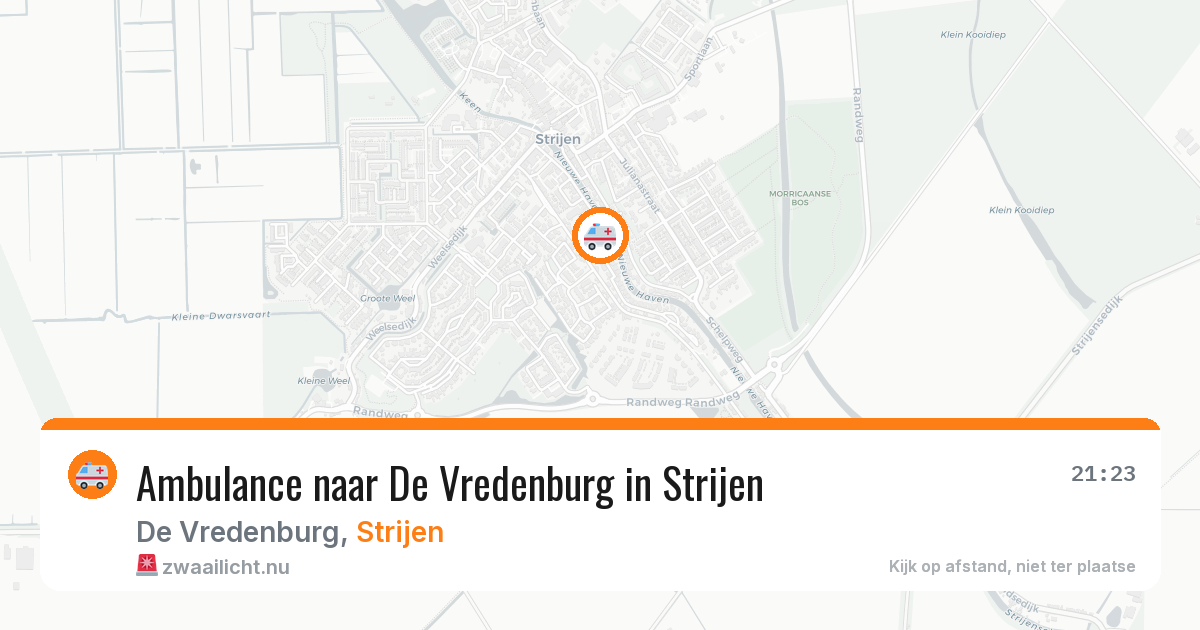 Ambulance naar De Vredenburg in Strijen — 10 apr 2026