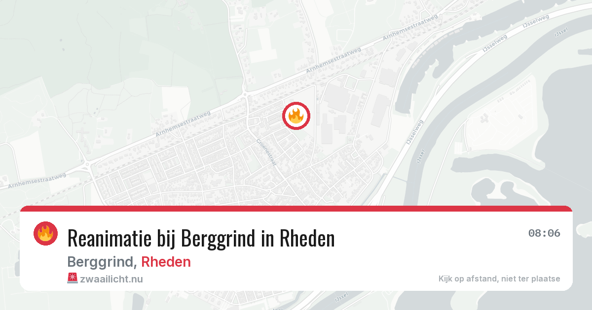 Reanimatie bij Berggrind in Rheden — 26 jul 2026