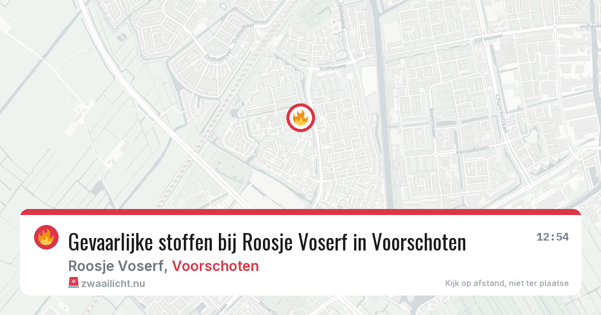 Gevaarlijke stoffen bij Roosje Voserf in Voorschoten — 20 mei 2026