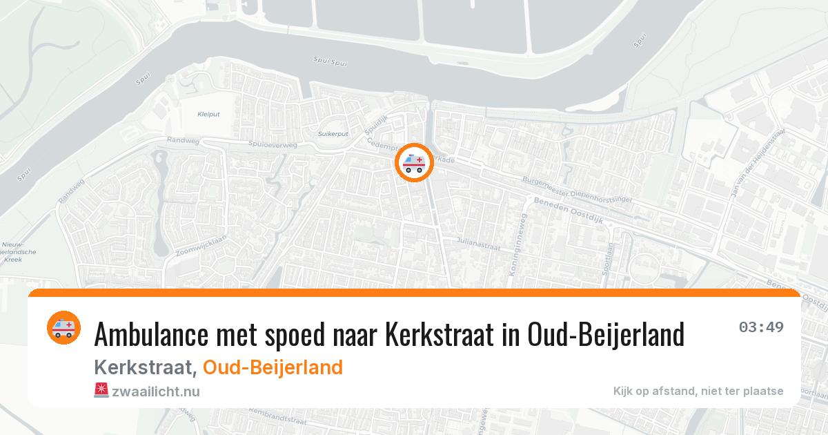 Ambulance met spoed naar Kerkstraat in Oud-Beijerland — 28 jan 2026