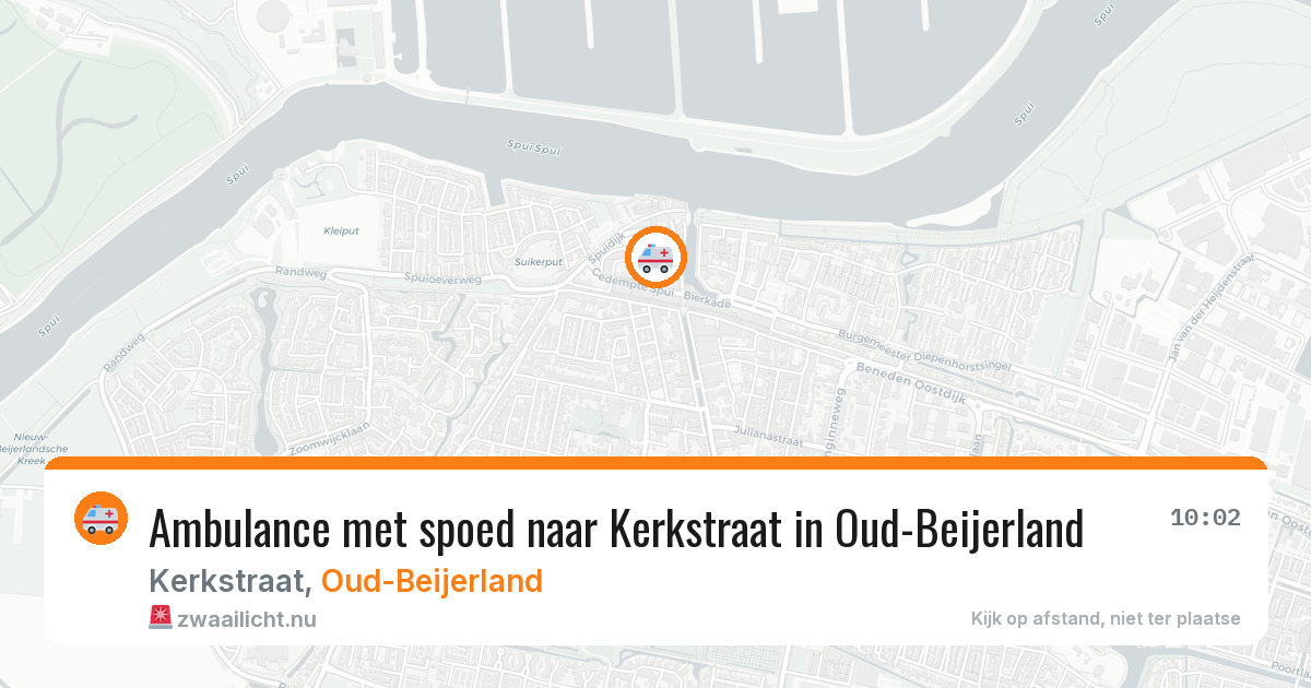 Ambulance met spoed naar Kerkstraat in Oud-Beijerland — 6 mei 2026